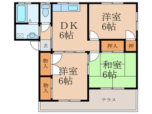 シティベール横代Ａ棟の物件間取画像